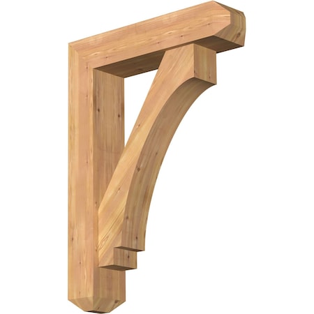 Ekena Millwork Imperial Craftsman Smooth Bracket w/ Offset Brace, Western Red Cedar, 7 1/2"W x 32"D x 44"H BKT0806X32X44IMP04SWR